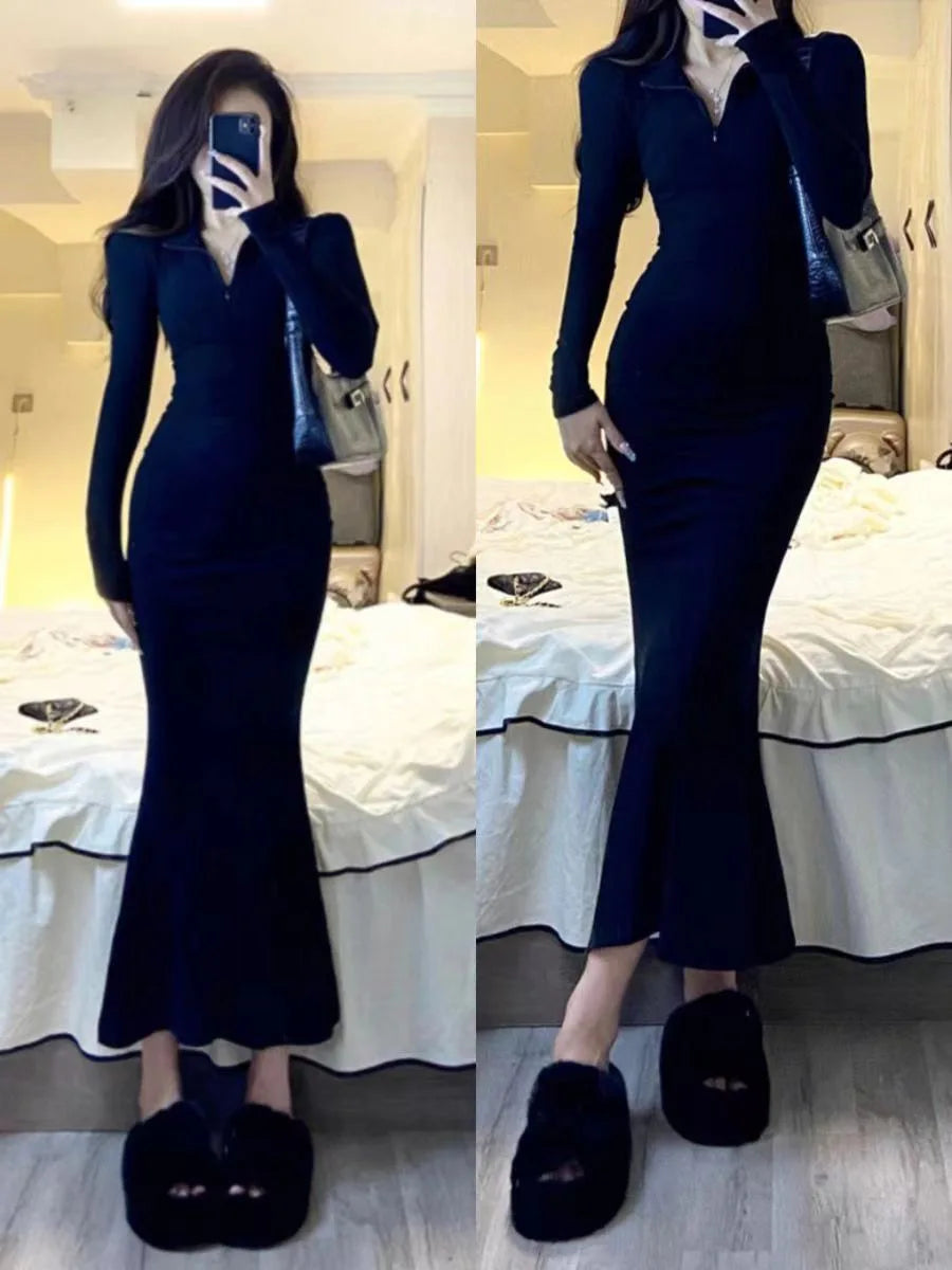 FZ Women's Pure Desire Style Slimming Wrap around Retro Dress