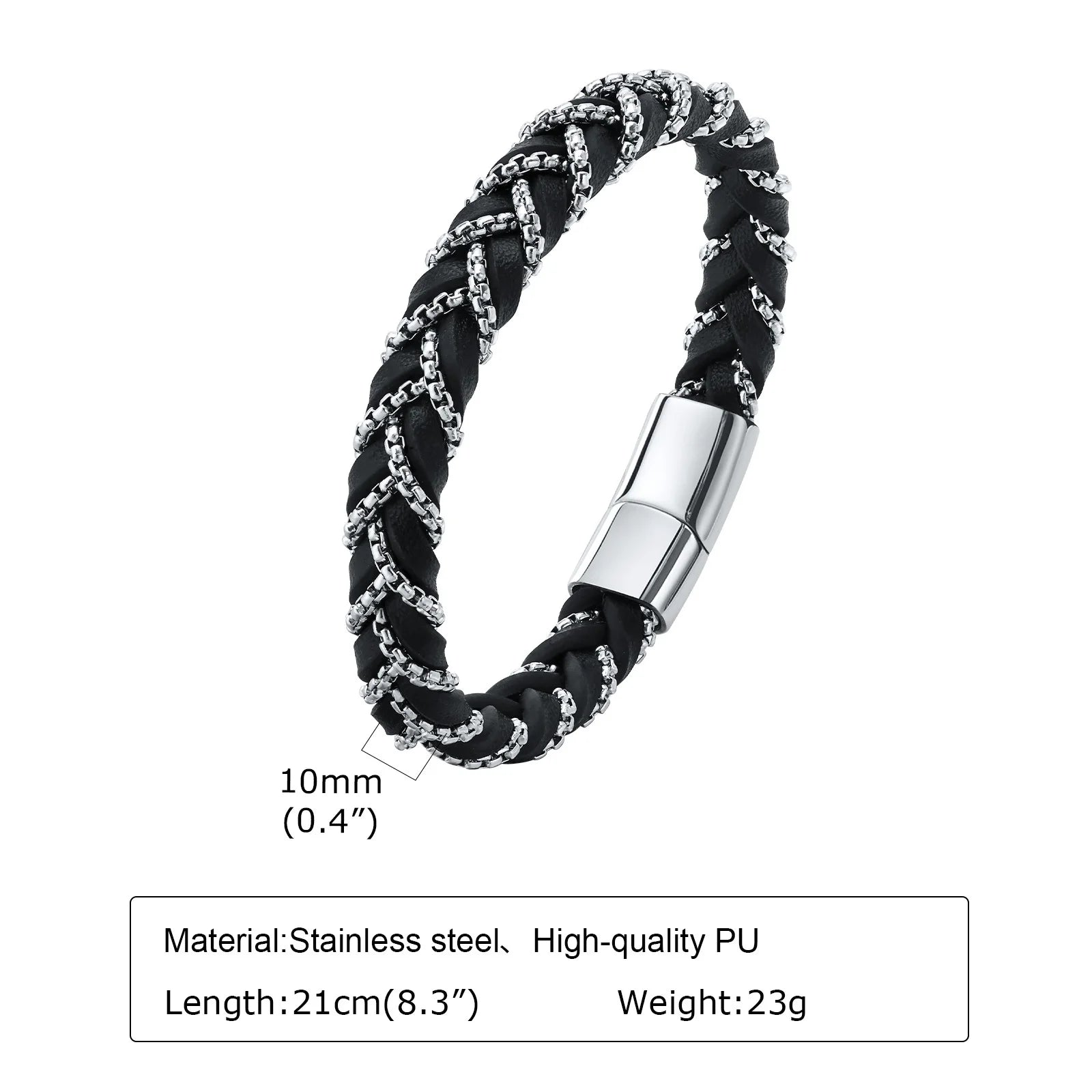 FZ Fashion Black Leather Bracelets - FZwear