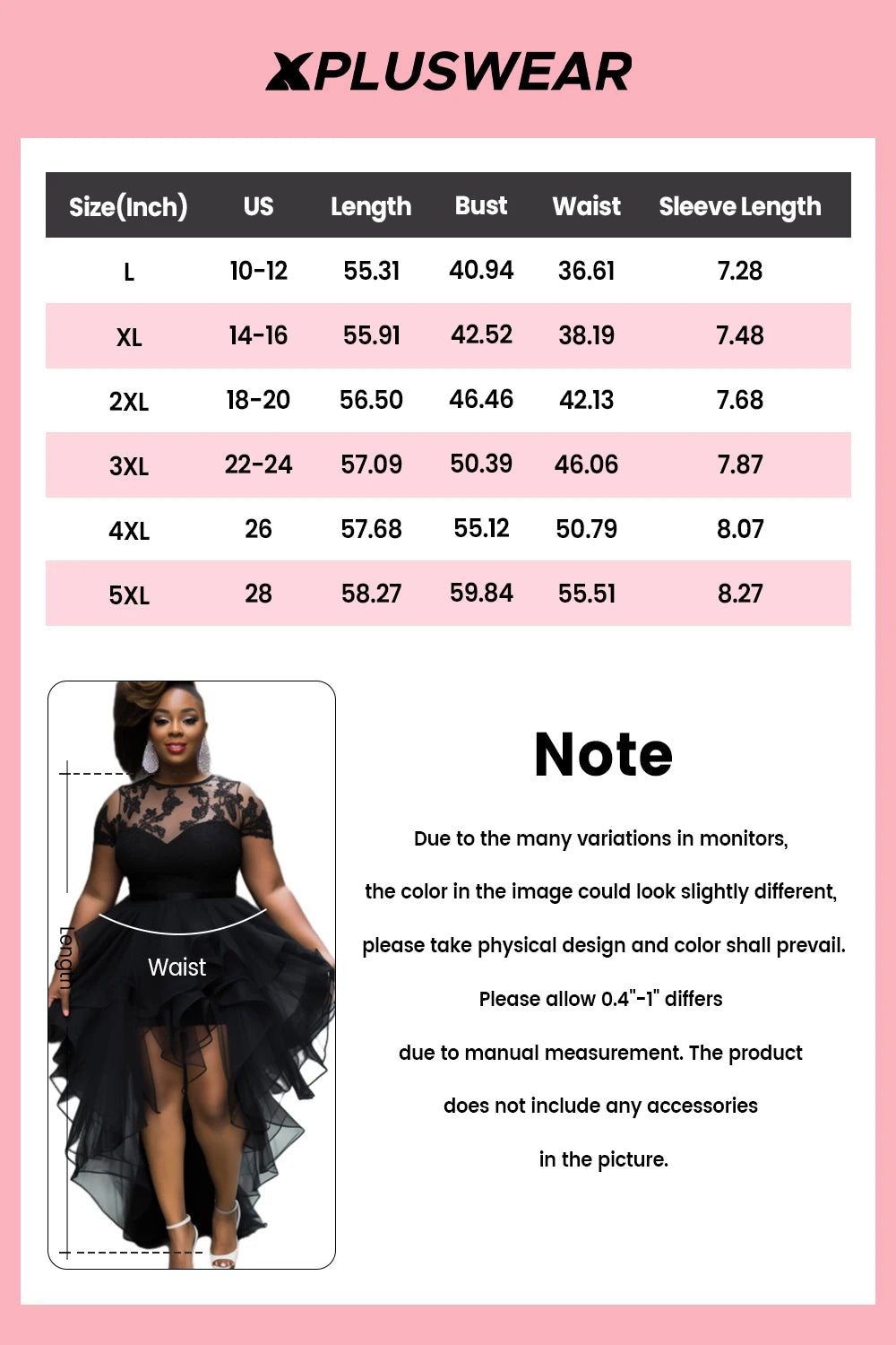 FZ Women's Plus Size Cocktail Round Neck Short Sleeve Asymmetric Hem Mini Dress