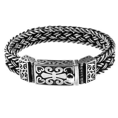 FZ Silver Color Eternal Vine Wide Woven-Chain Bracelet - FZwear