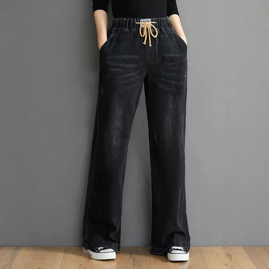 FZ Women's Casual Loose Vintage Fashion Denim Pants - FZwear