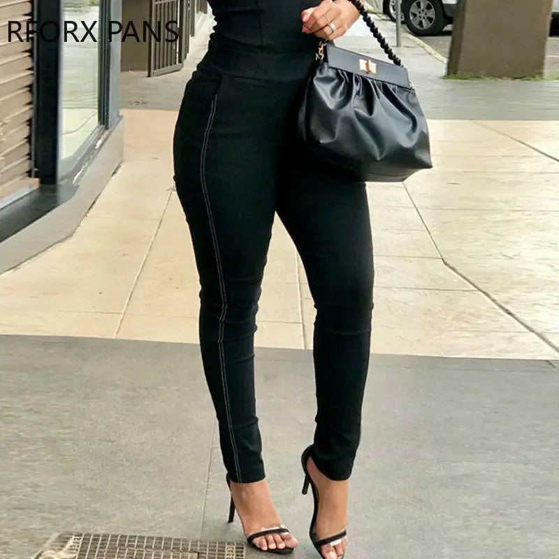 FZ Women's Contrast Piping Tied Detail Jumpsuit - FZwear