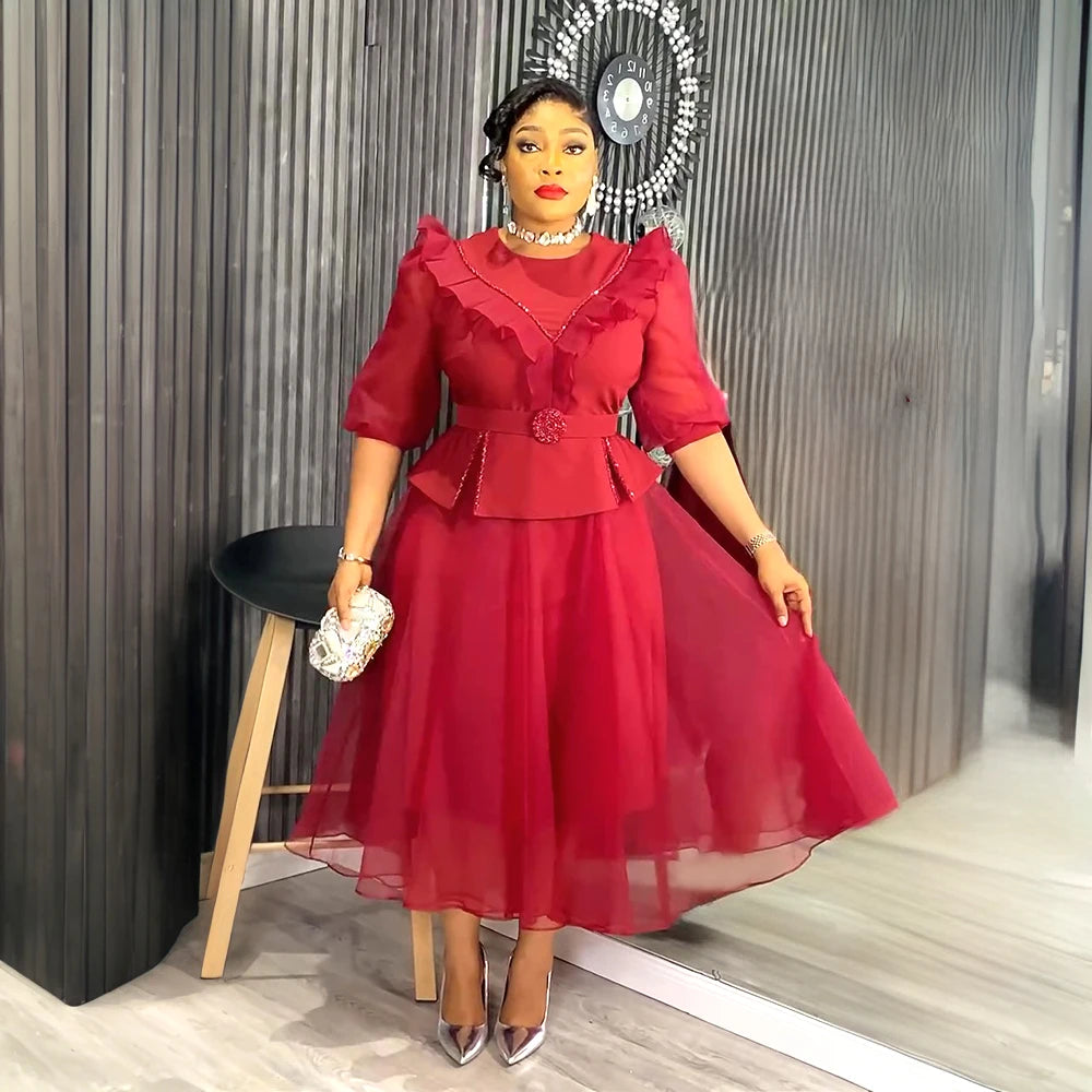 FZ Women's Plus Size Africa Dashiki Party Long Church Dress