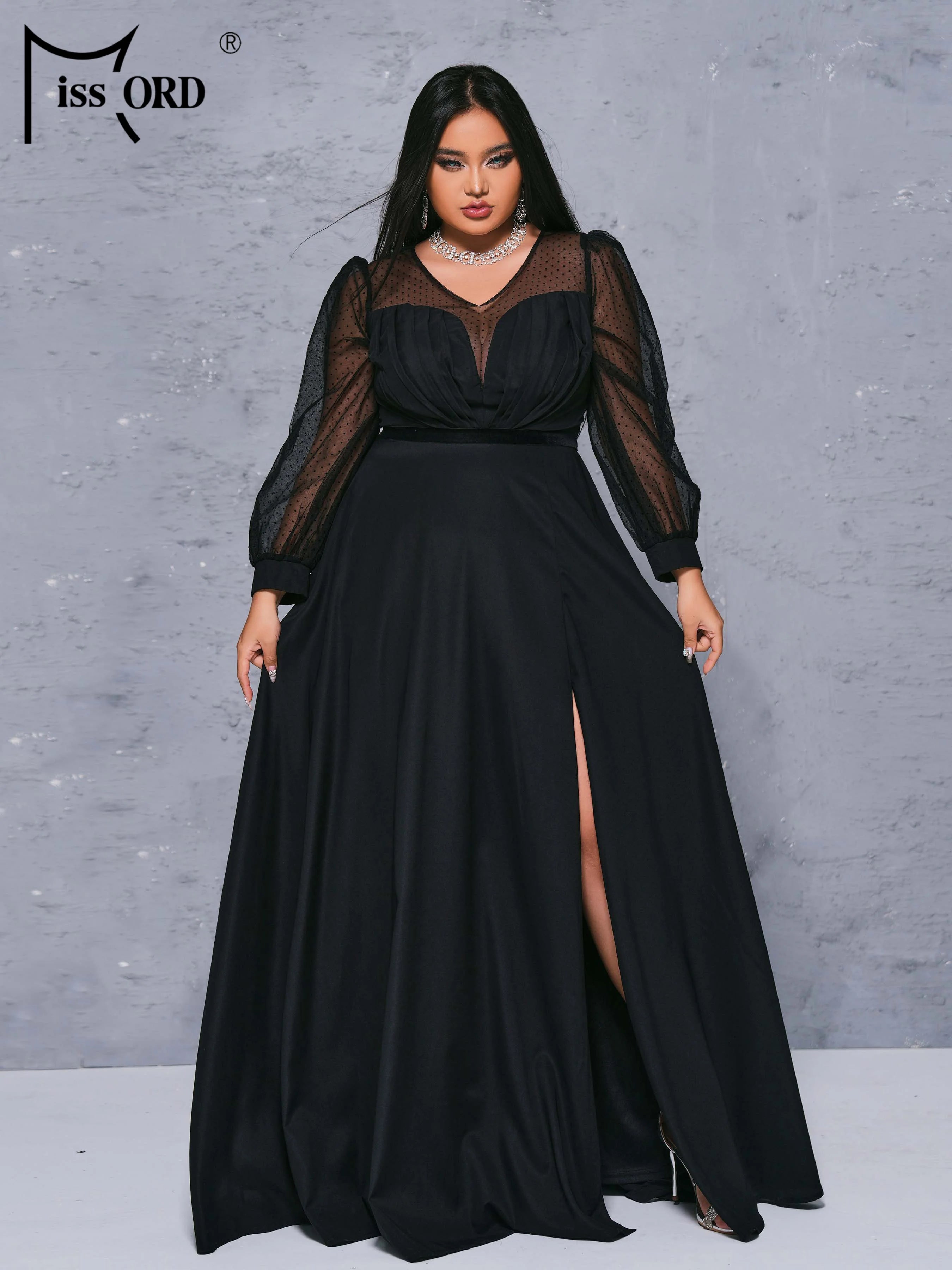 FZ Women's Plus Size Chic Split Large Loose Evening Dress