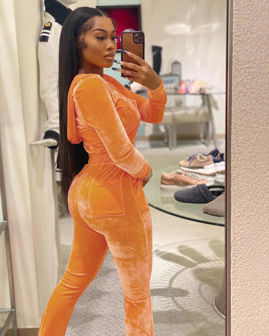 FZ Women's Velvet Jogging Wide-Leg Two Piece Pants Suit - FZwear