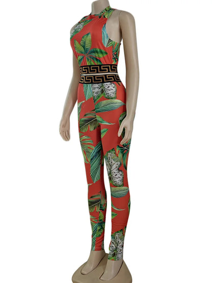 FZ Women's Sexy Print  Skinny Two Pieces Pant Suit - FZwear