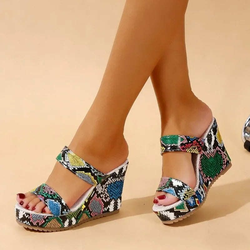 FZ Women's Platform Heightened Flip-flops Wedge Sandals Shoes