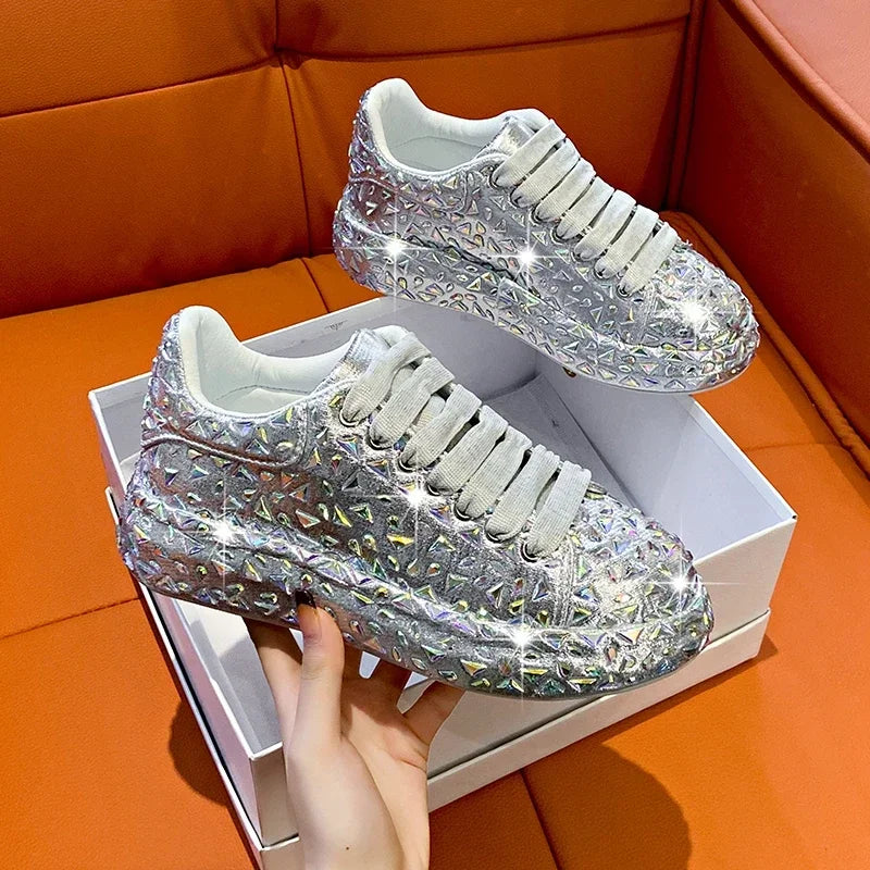 FZ Women Platform Tide Shine Bling Rhinestone Shoes