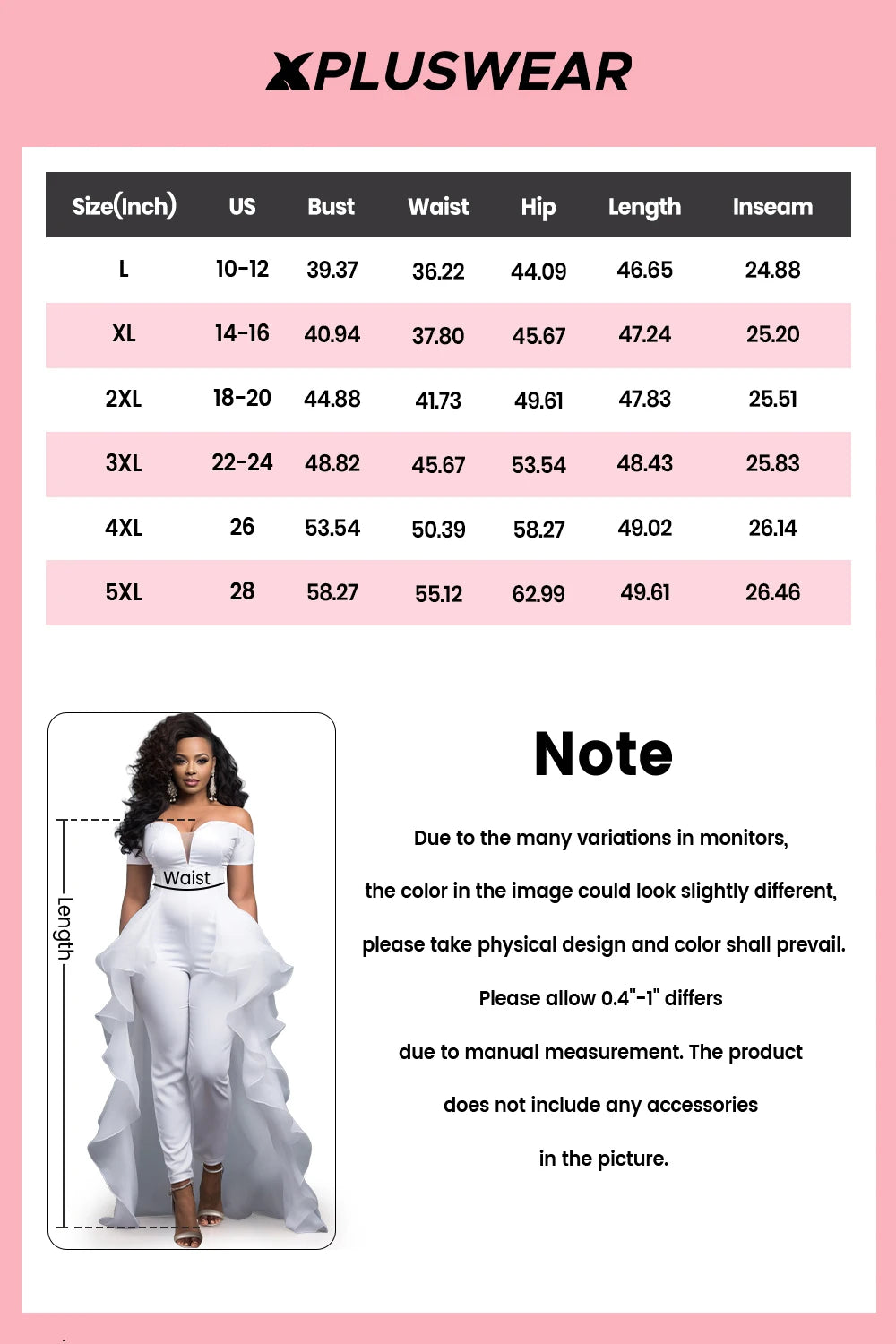 FZ Women's Plus Size Off The Shoulder Short Sleeve With Skirt Overlay Contrast Jumpsuit