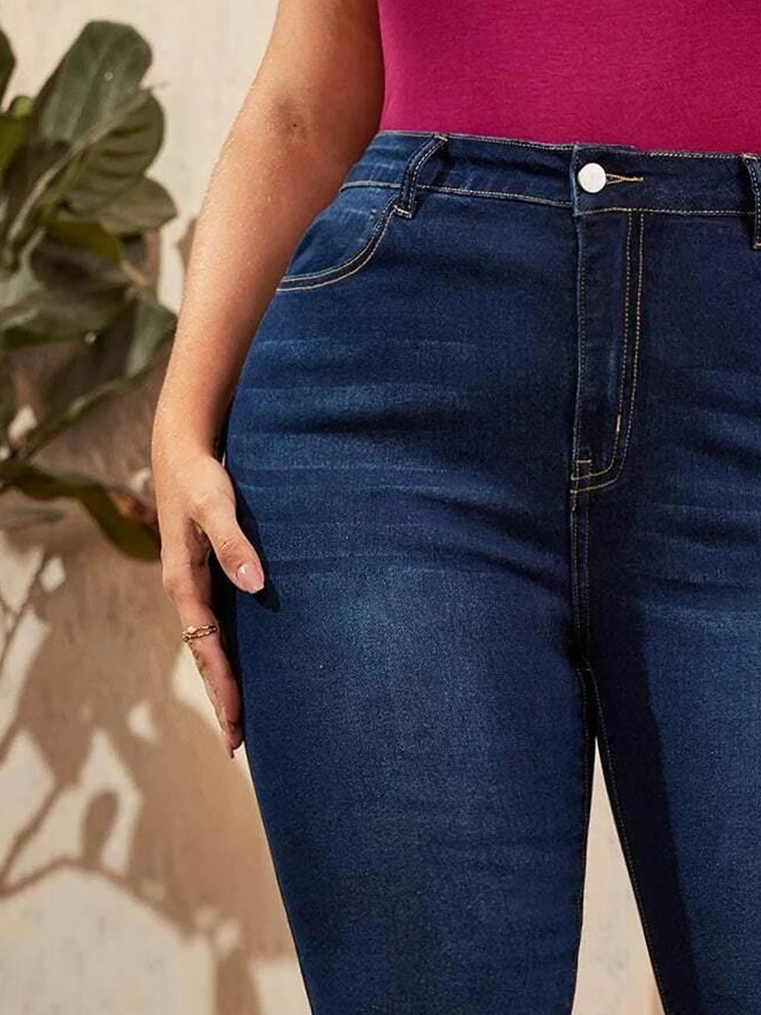 Plus Size Skinny Jeans for Women Full Length High Waist Women Jeans Stretchy Pencil Curve Women Jeans 200kgs Mom Jeans for Women FZwear