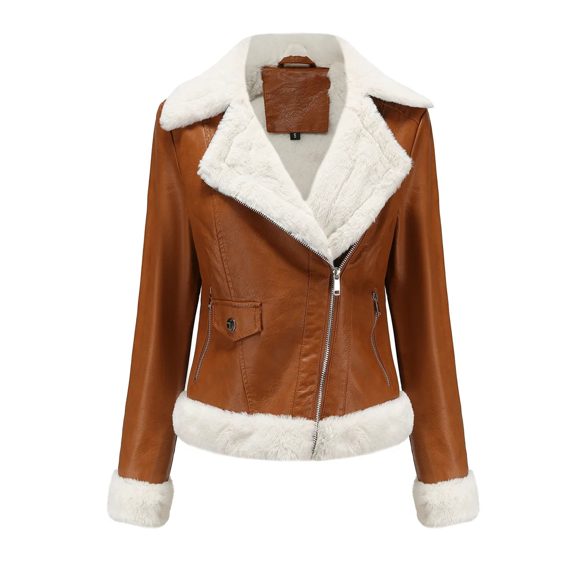 FZ Women's Faux Leather Cold Coat Jacket - FZwear
