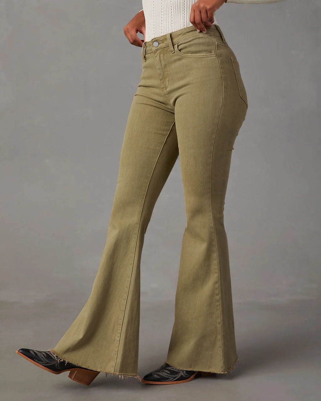 FZ Women's Flare Streetwear 90s Vintage Wide Leg Denim Pants - FZwear