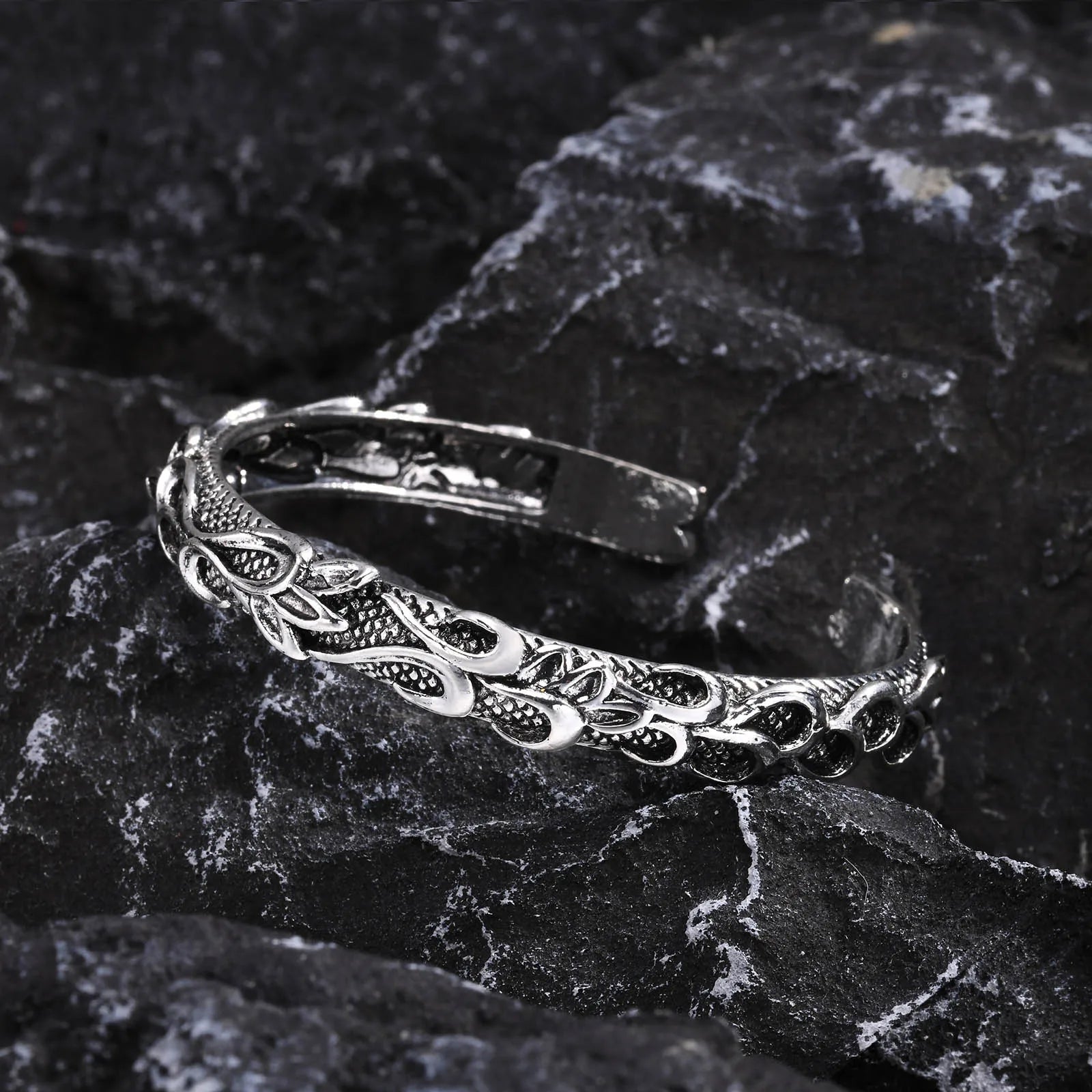 FZ Chinese Dragon Vintage Retro Metal Cuff Bracelets - FZwear