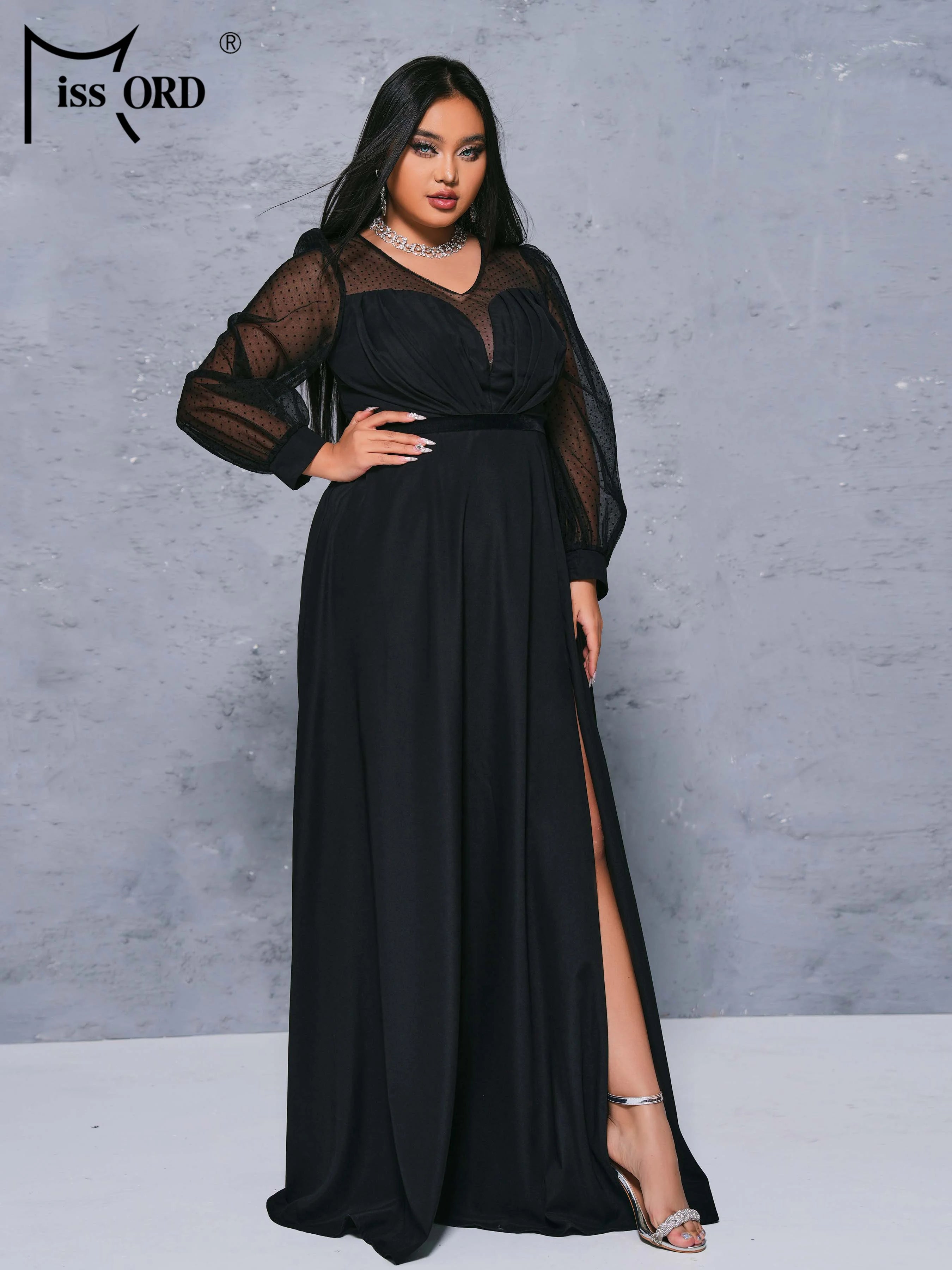 FZ Women's Plus Size Chic Split Large Loose Evening Dress