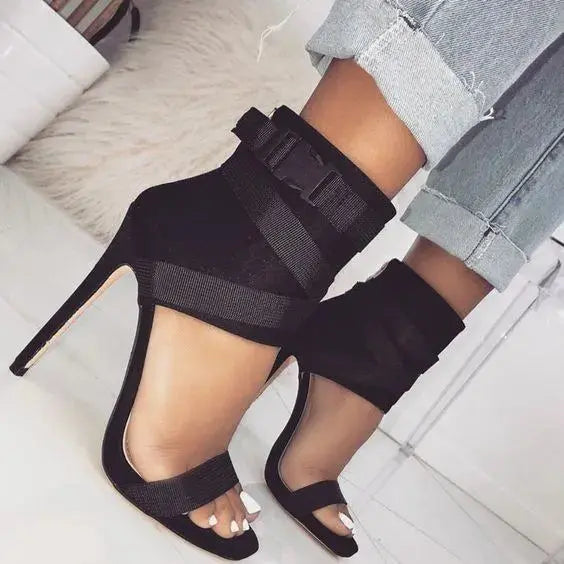 Sestito Brand 2018 Girls Fashion Mixed Color Designer High Heels Dress Shoes Woman Peep Toe Cover Heels Gladiator Sandals FZwear