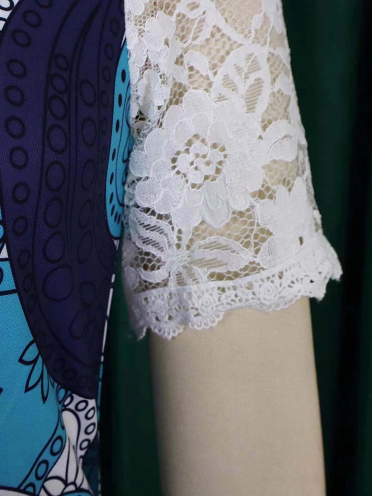 FZ Women's Large Mesh Patchwork Tight Curvy Dress