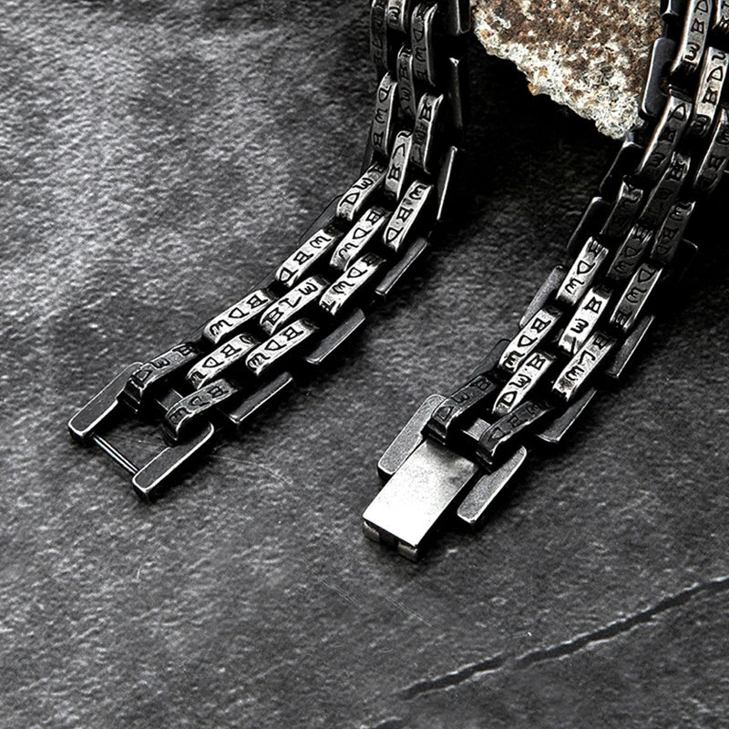 FZ viking characters 10MM Wide Stainless Steel Chain Charm Bracelets - FZwear