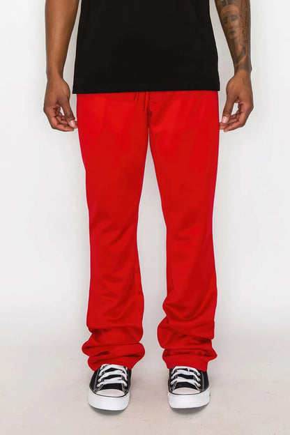 Solid Flare Stacked Track Pants CCWHOLESALECLOTHING