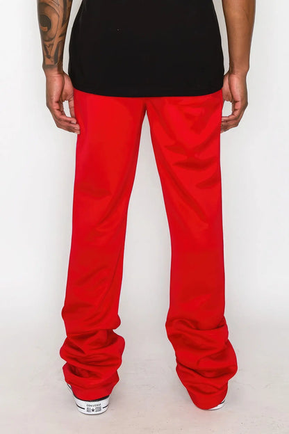 Solid Flare Stacked Track Pants CCWHOLESALECLOTHING