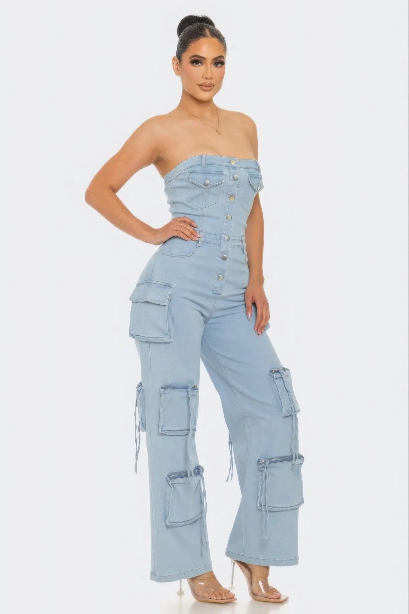 Stretch Denim Jumpsuit CCWHOLESALECLOTHING