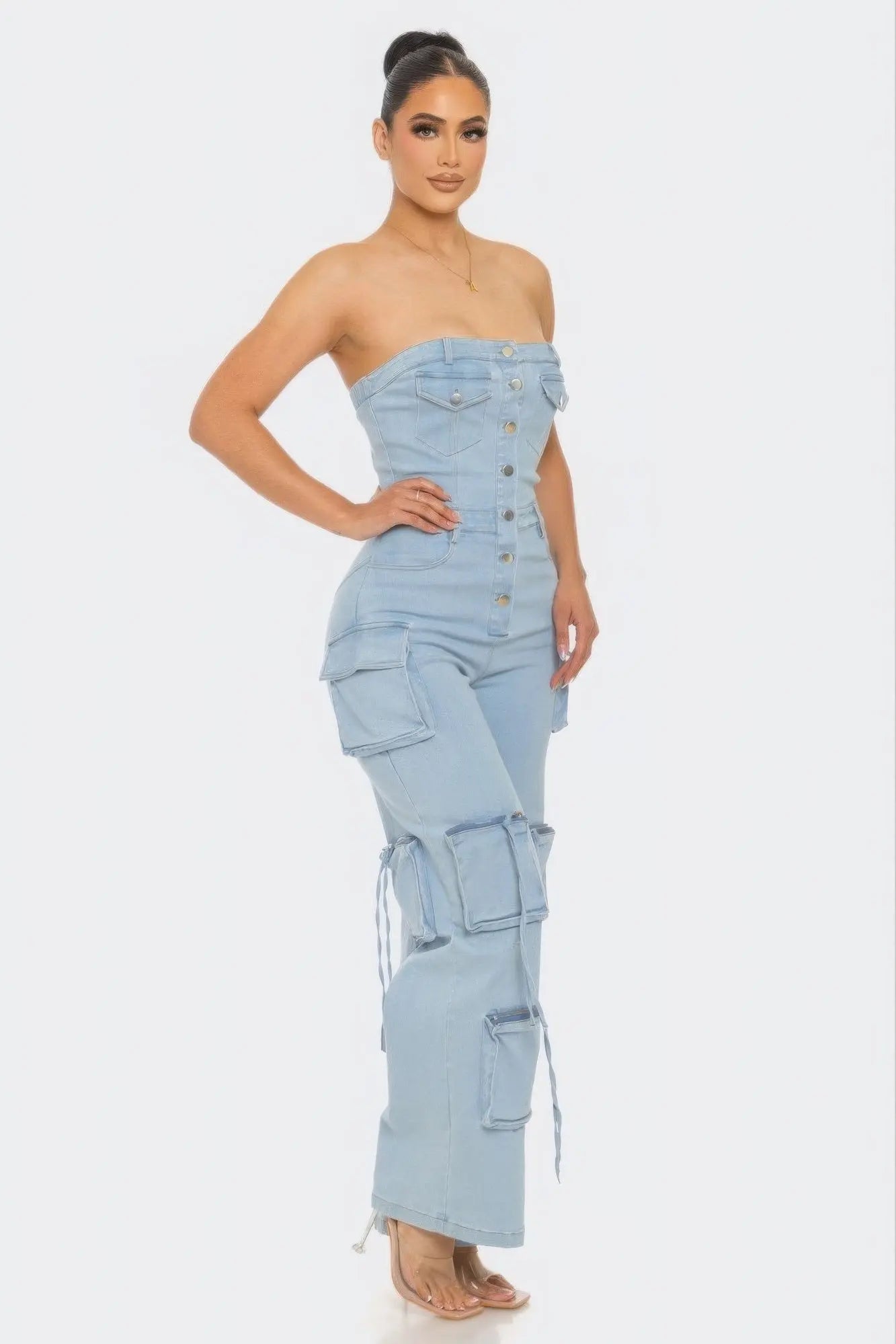 Stretch Denim Jumpsuit CCWHOLESALECLOTHING