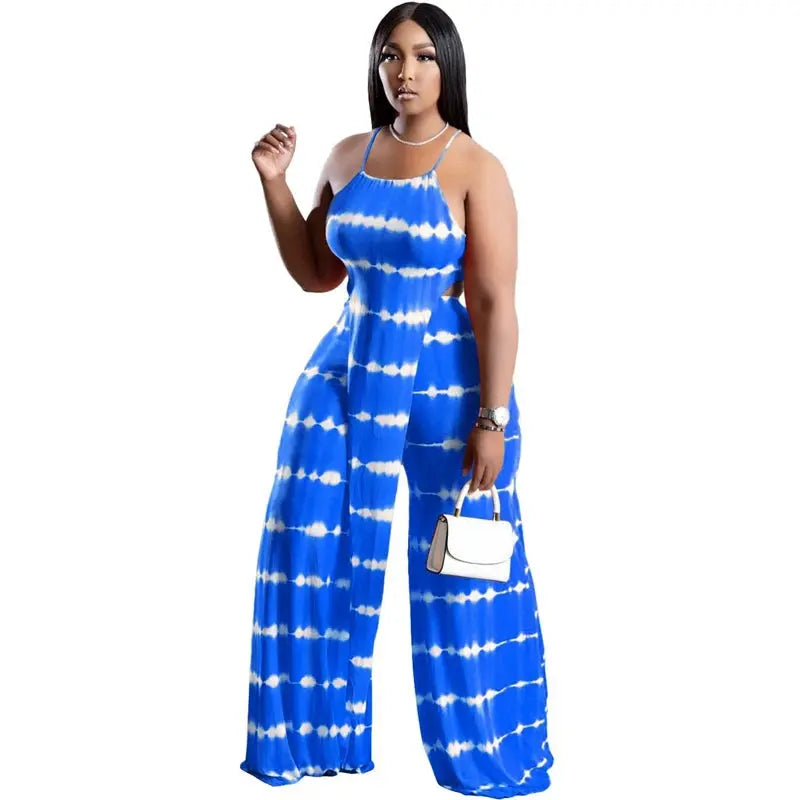 Summer Women Two Piece Set Elegant Print Holiday Beach Outfits Top + Loose Wide Leg Pants Suits Matching Sets Sexy Club Outfits FZwear