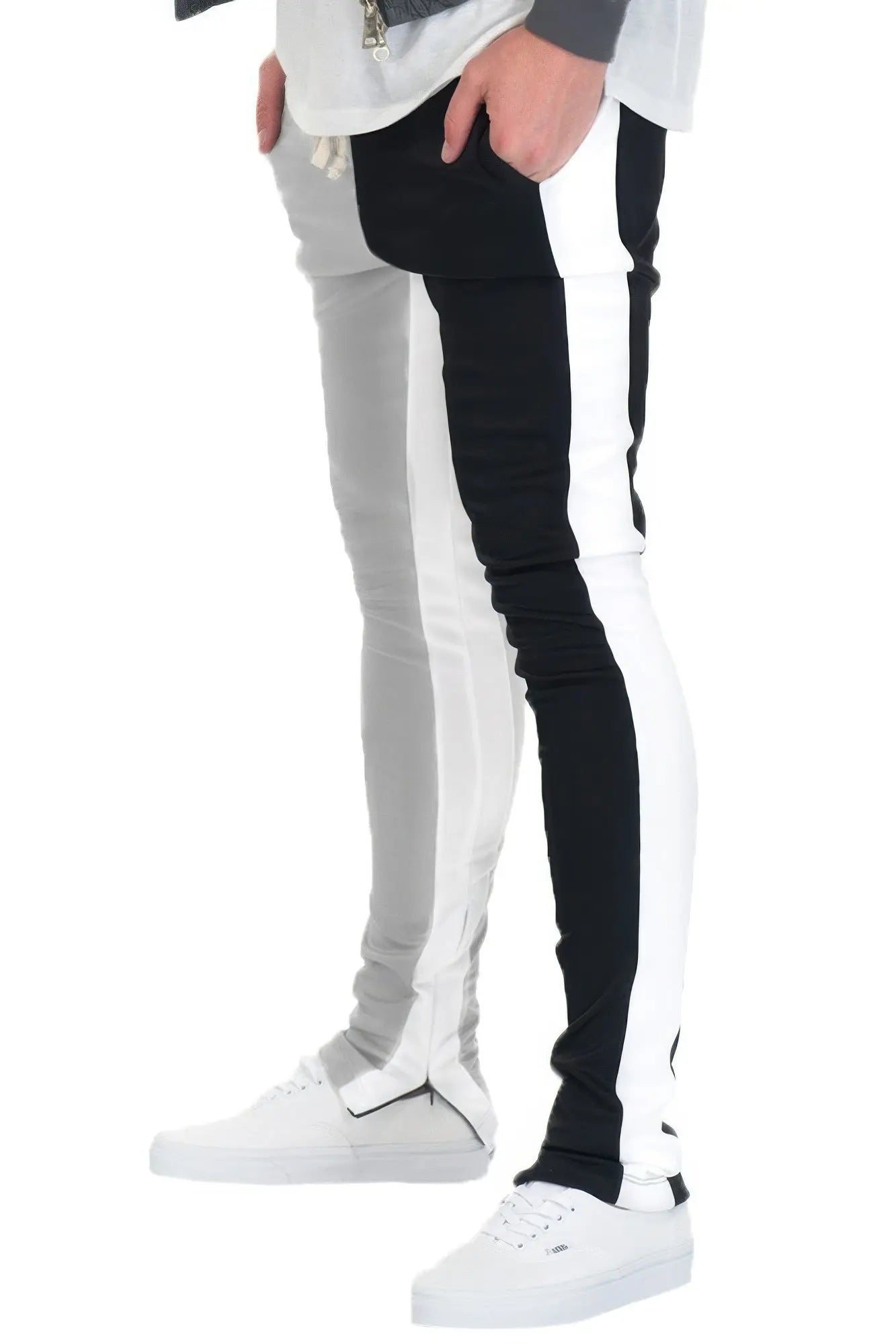 Two Tone Color Block Track Pant Jogger CCWHOLESALECLOTHING