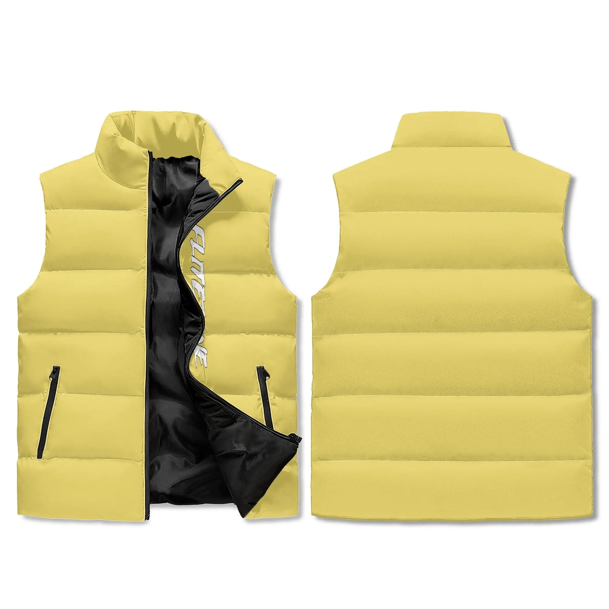 Unisex Lightweight All Over Printing Stand Collar Zip Up Puffer Vest popcustoms