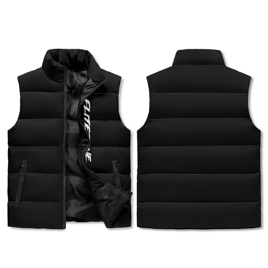 Unisex Lightweight All Over Printing Stand Collar Zip Up Puffer Vest popcustoms