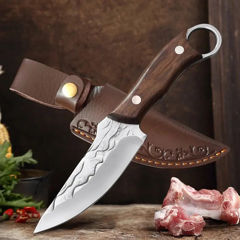 Utility Knife Slicing Fish Meat Vegetable Kitchen Knives Wood Handle Hand forged Blade Butcher Boning Knife Chef Camping Cleaver FZwear