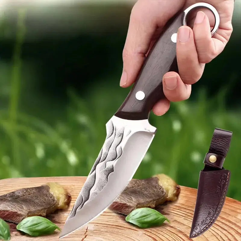 Utility Knife Slicing Fish Meat Vegetable Kitchen Knives Wood Handle Hand forged Blade Butcher Boning Knife Chef Camping Cleaver FZwear