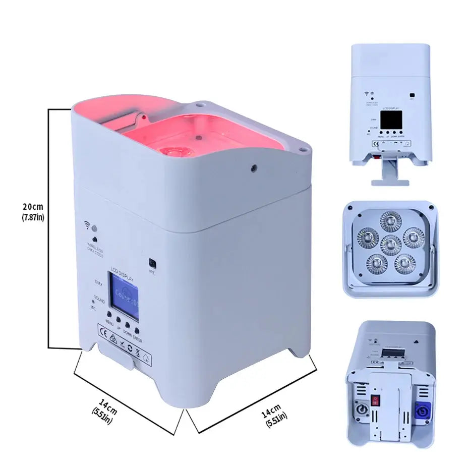 V-Show 10pcs with charge case Wireless DMX Battery Power LED Par Can light with Wifi & Remote uplight FZwear