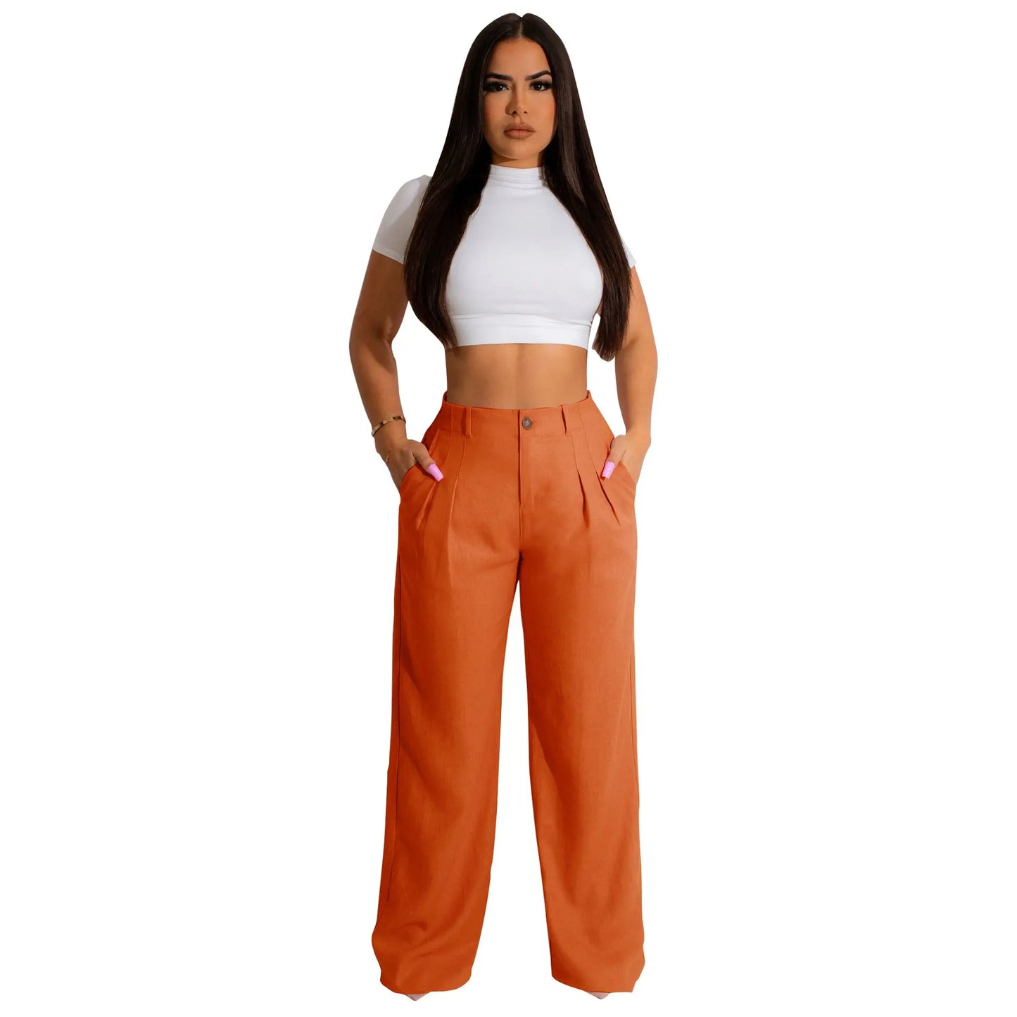 Women Clothing Linen Cotton Casual Pants Breathable Straight Leg Pants Cotton Linen Trousers Summer Endless