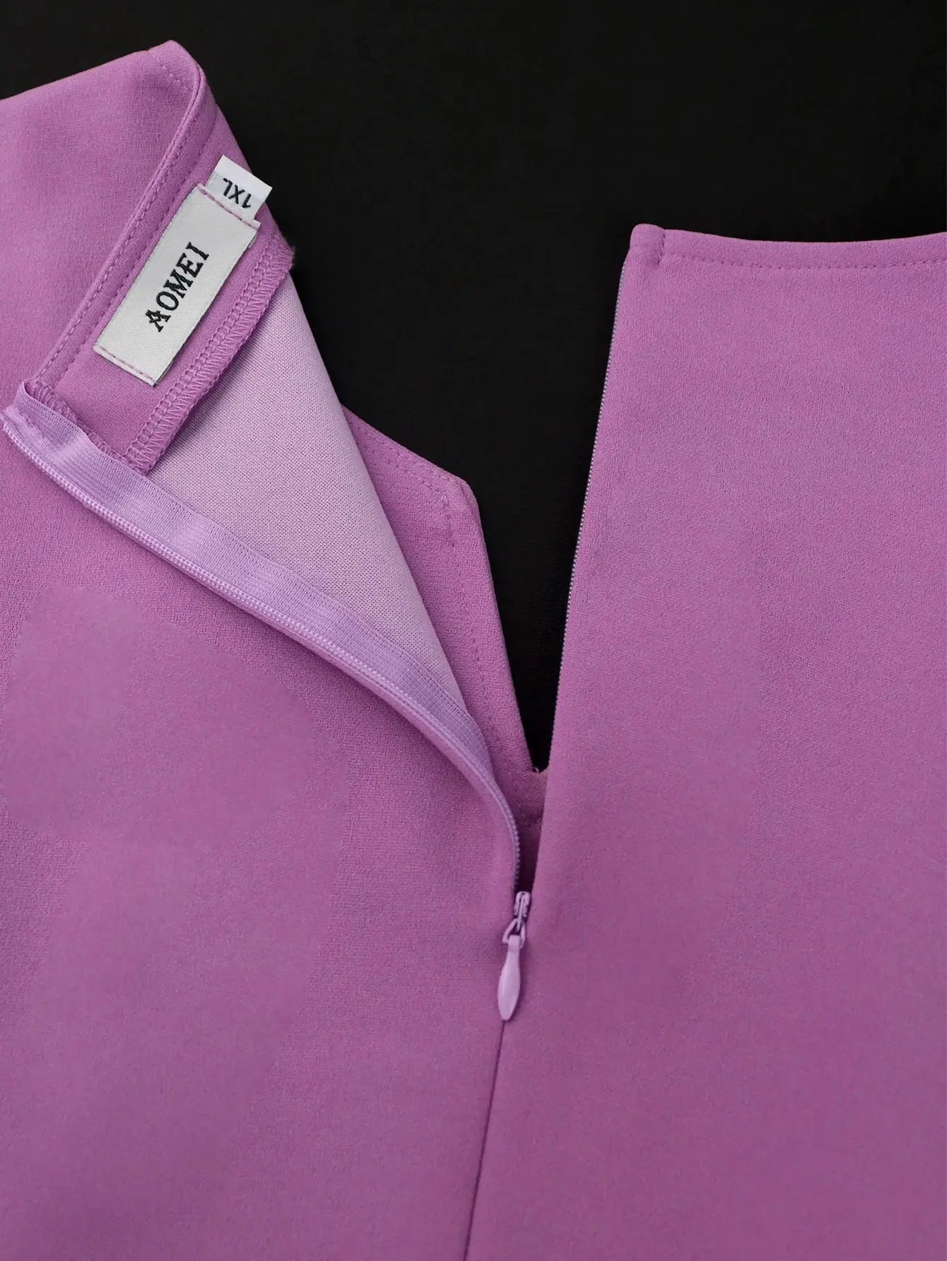 Women's Fashionable Solid Color V-neck Casual Comfortable Long Sleeved A-line Dress Elegant Office Commuting OL Women's Clothing FZwear