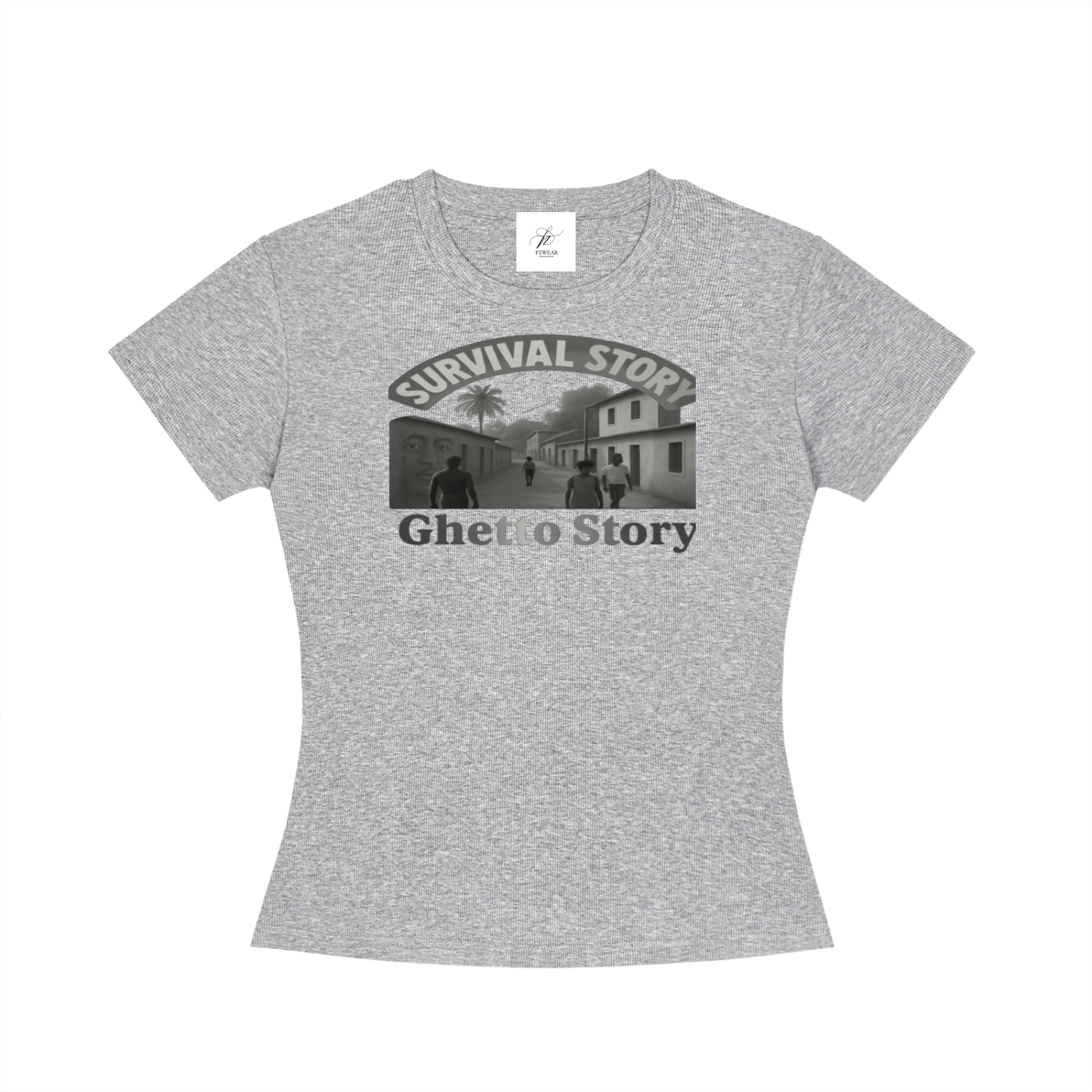 FZ Women's Slim Fit Ghetto Crewneck Tee