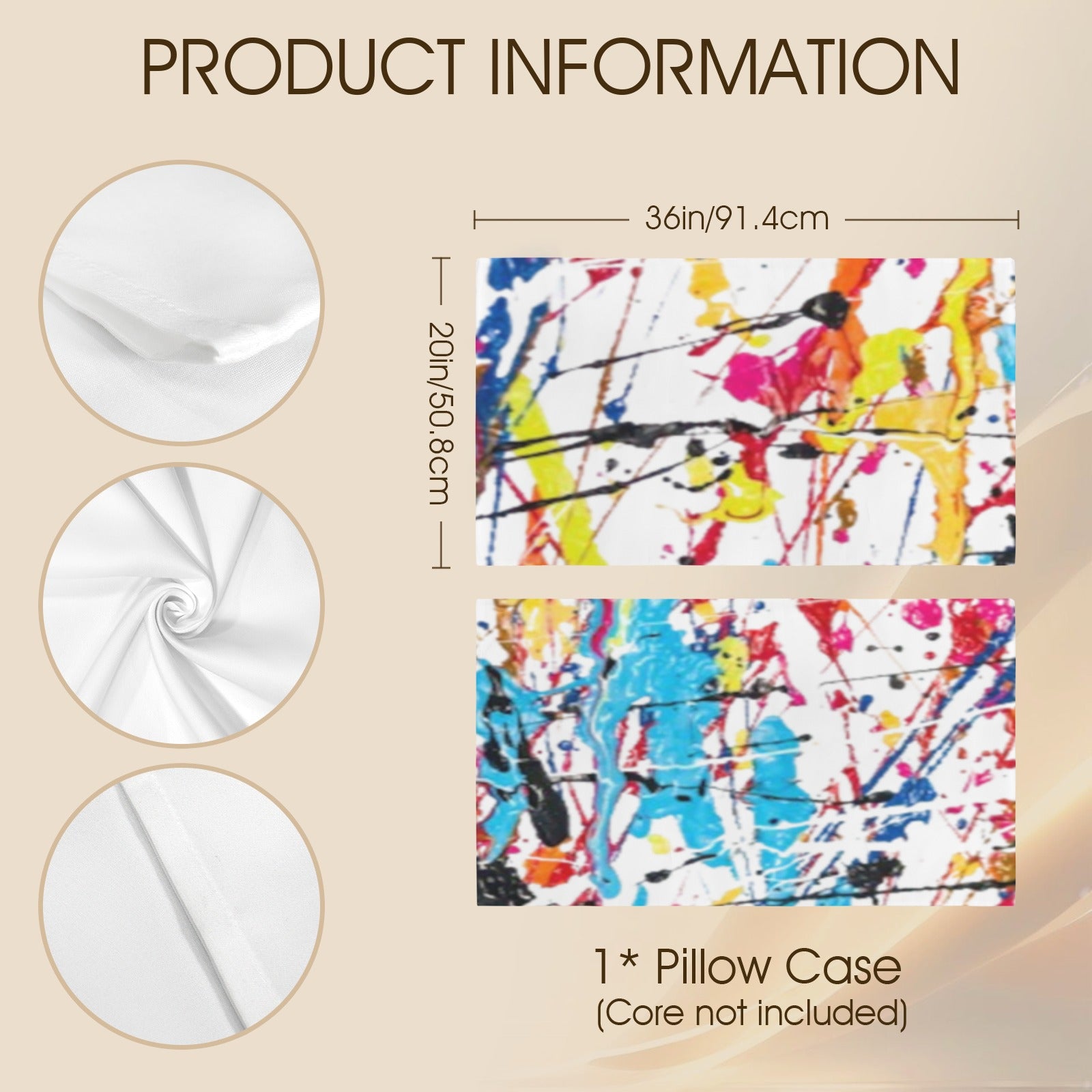 FZ Paint Printed Pillowcase