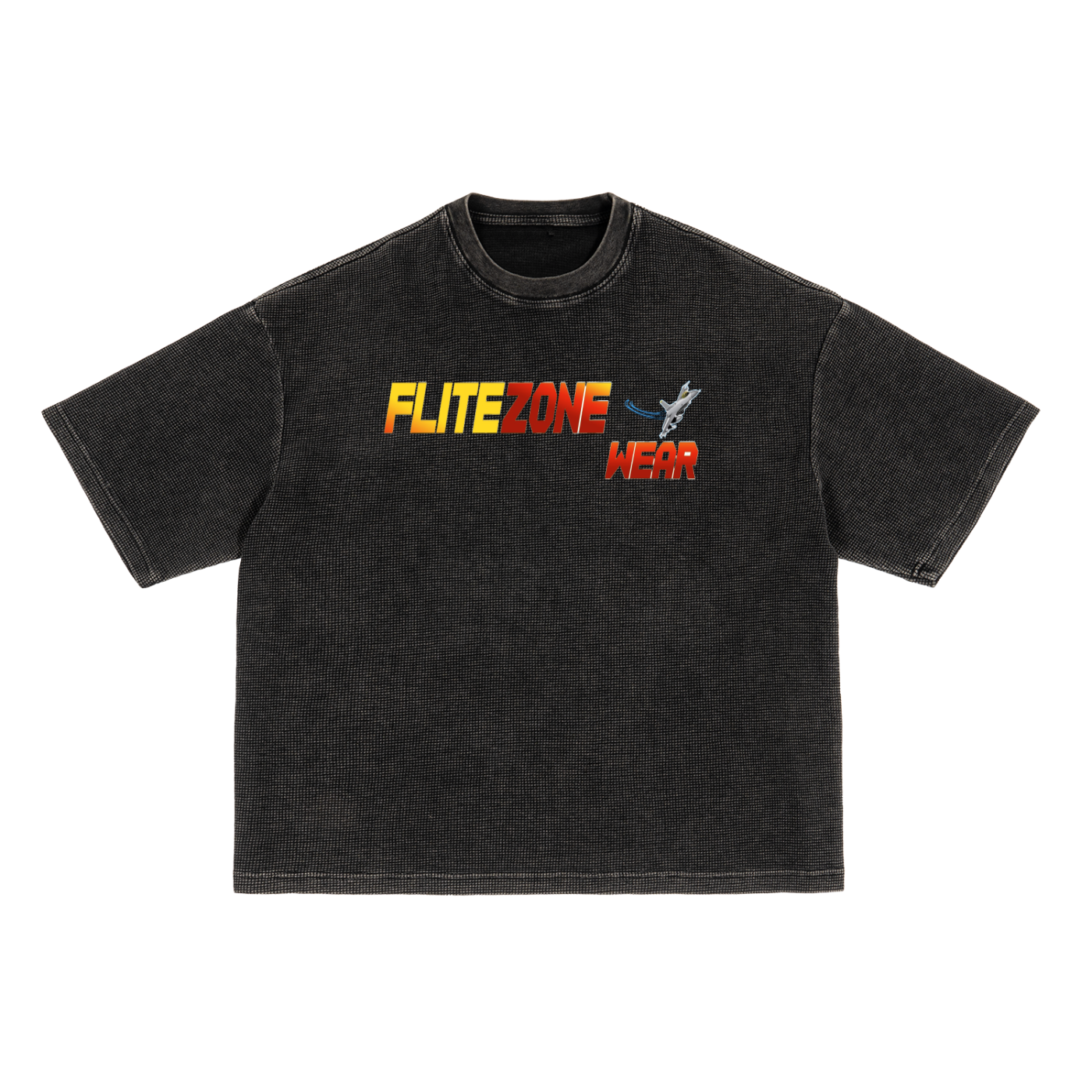 FZ Unisex Waffle-Texture Washed Boxy Tee