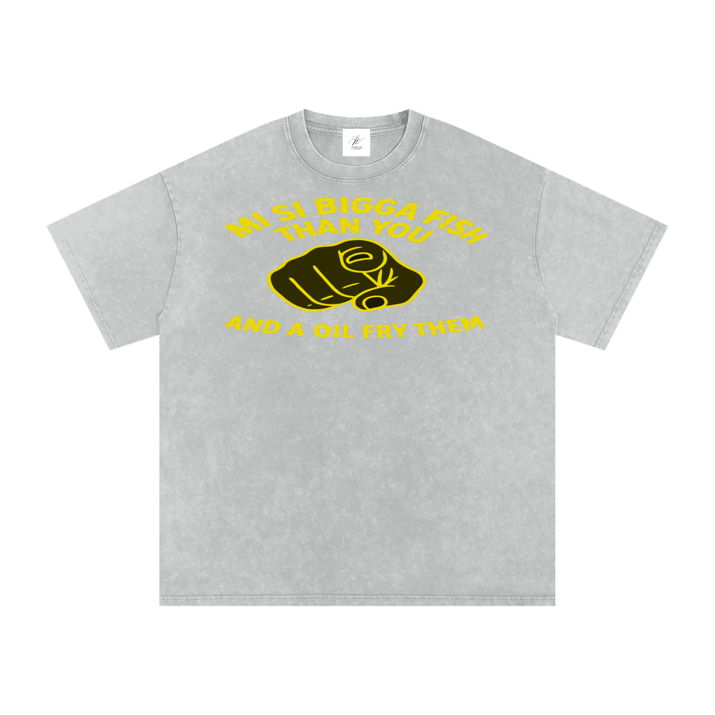 FZ Unisex Acid Wash Fry Oversize Tee