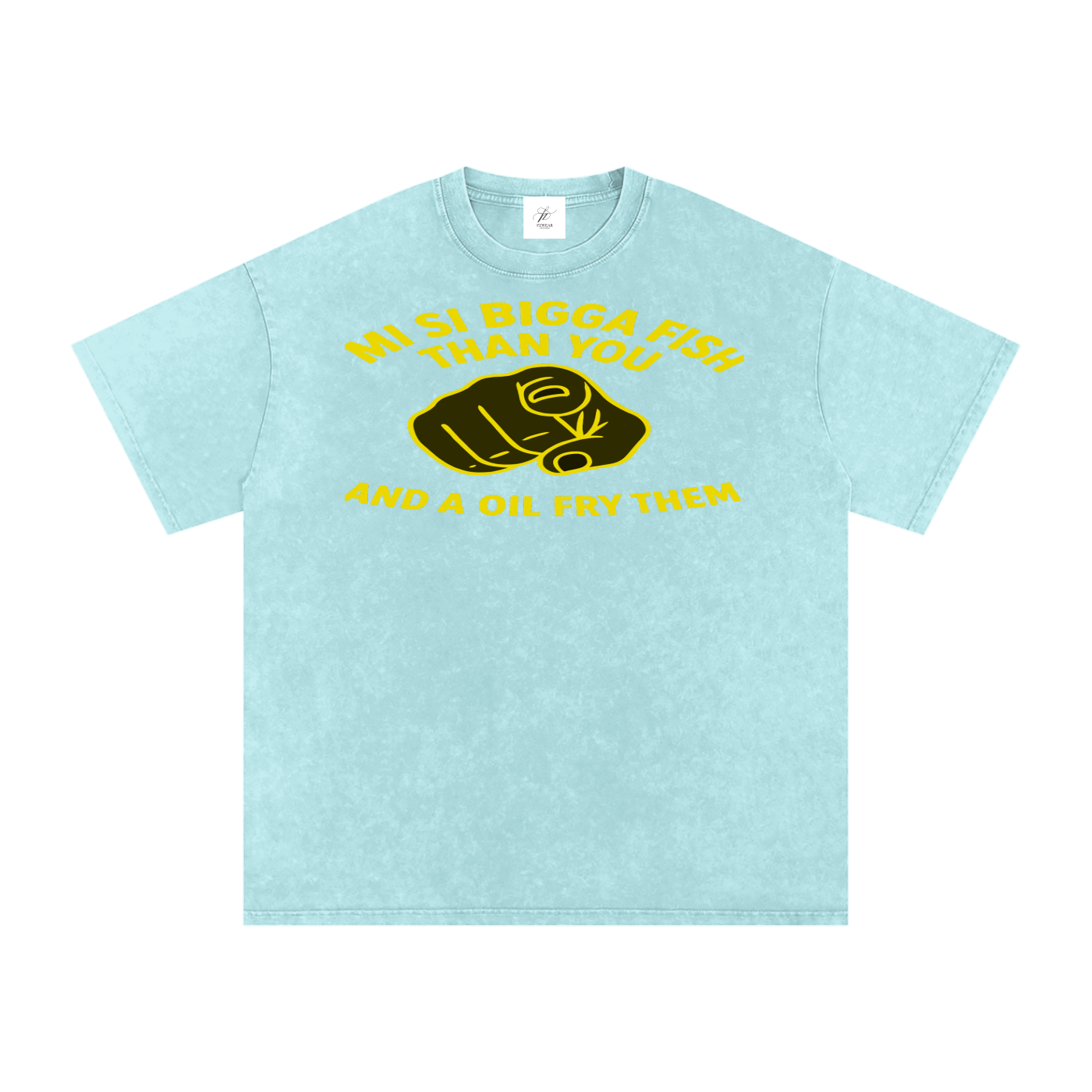 FZ Unisex Acid Wash Fry Oversize Tee