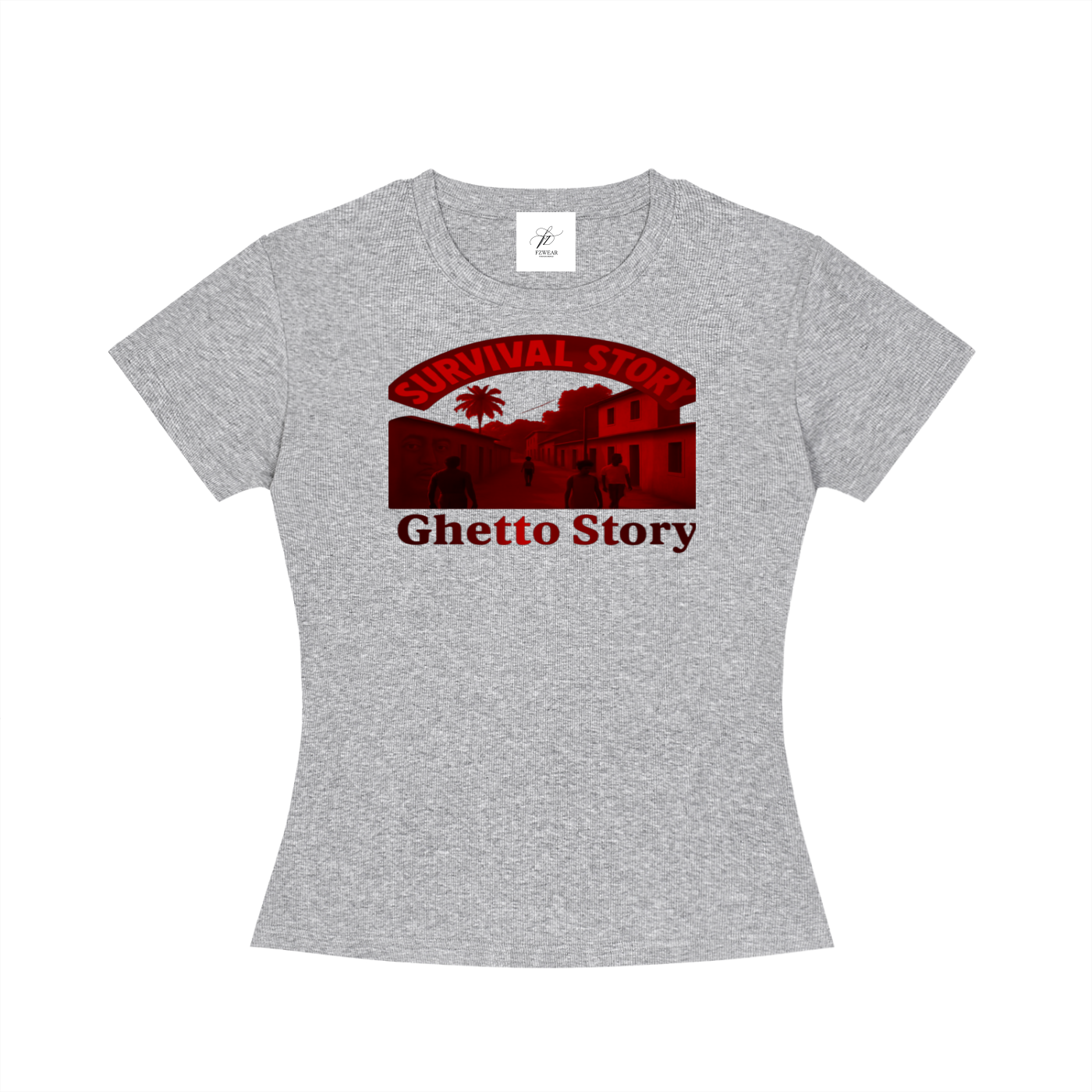 FZ Women's Slim Fit Ghetto Crewneck Tee