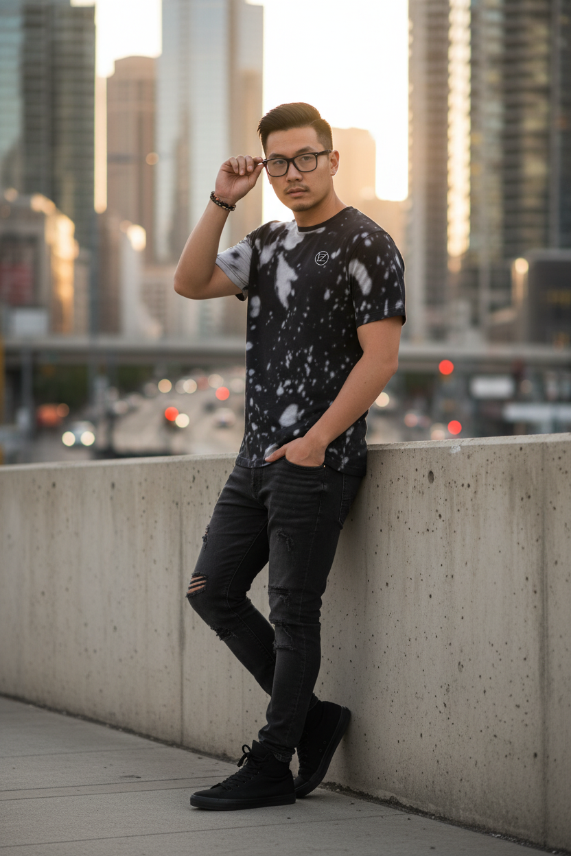 Asian male model lifestyle