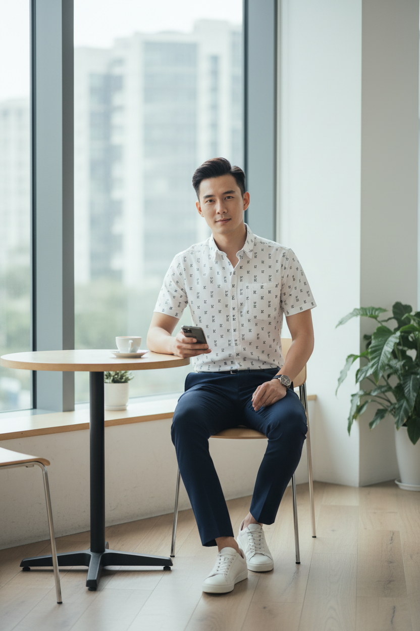 Asian model - Café