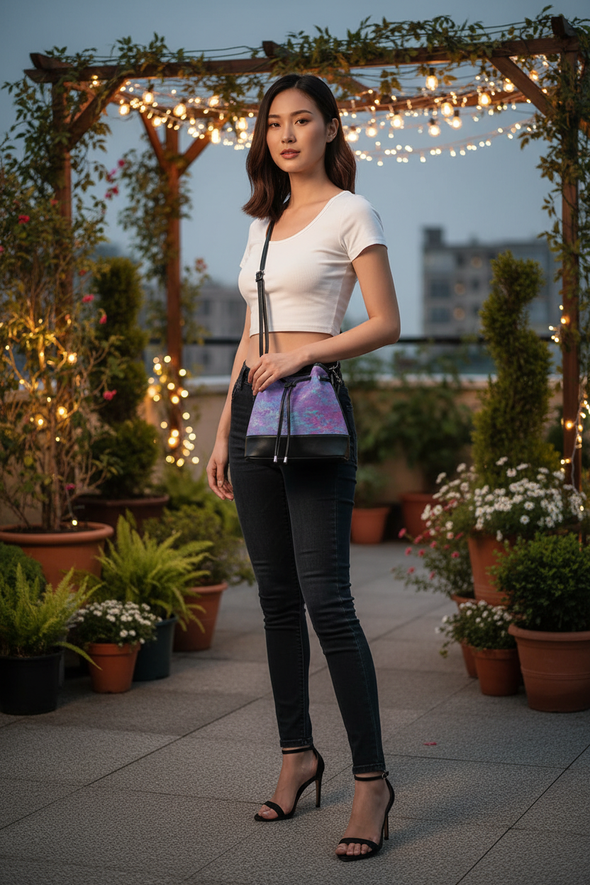 Asian model - Crossbody - Rooftop Garden