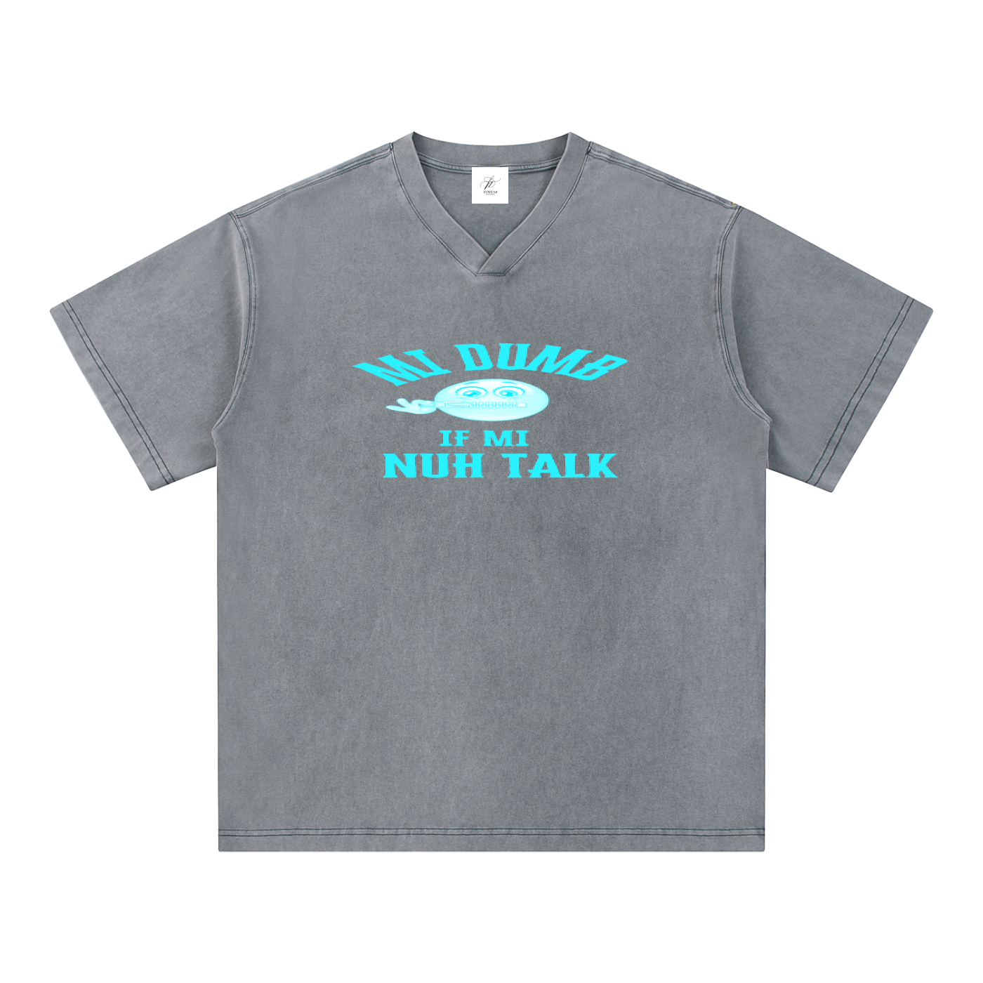FZ Unisex Snow Washed V-Neck Cotton Tee