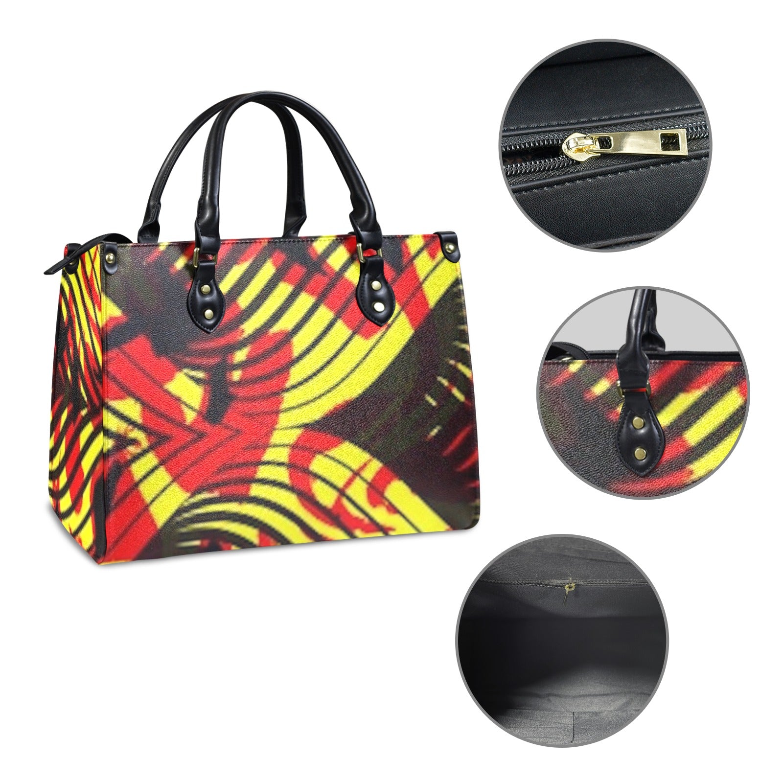 FZ Women's African Print Handbag Custom Women's Handbag-Medium interestprint