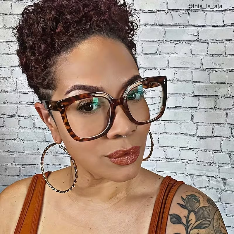 FZ large round frame vintage tortoiseshell oversized sunglasses