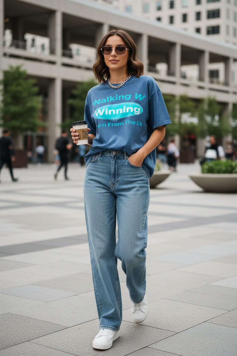 Blue Cyan Acid Wash Lifestyle