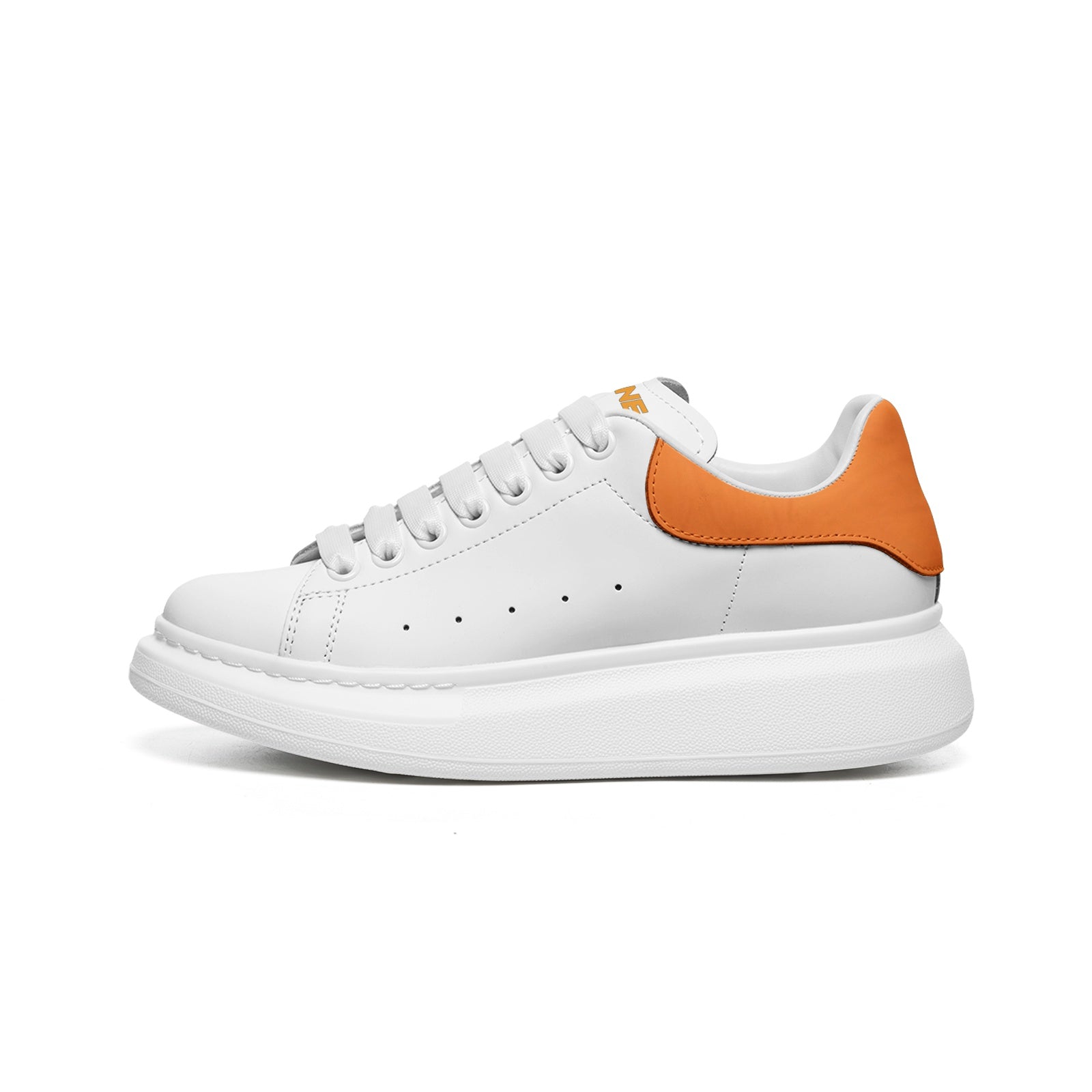 FZ Unisex Non Slip Lace Up Faux Leather Sneakers
