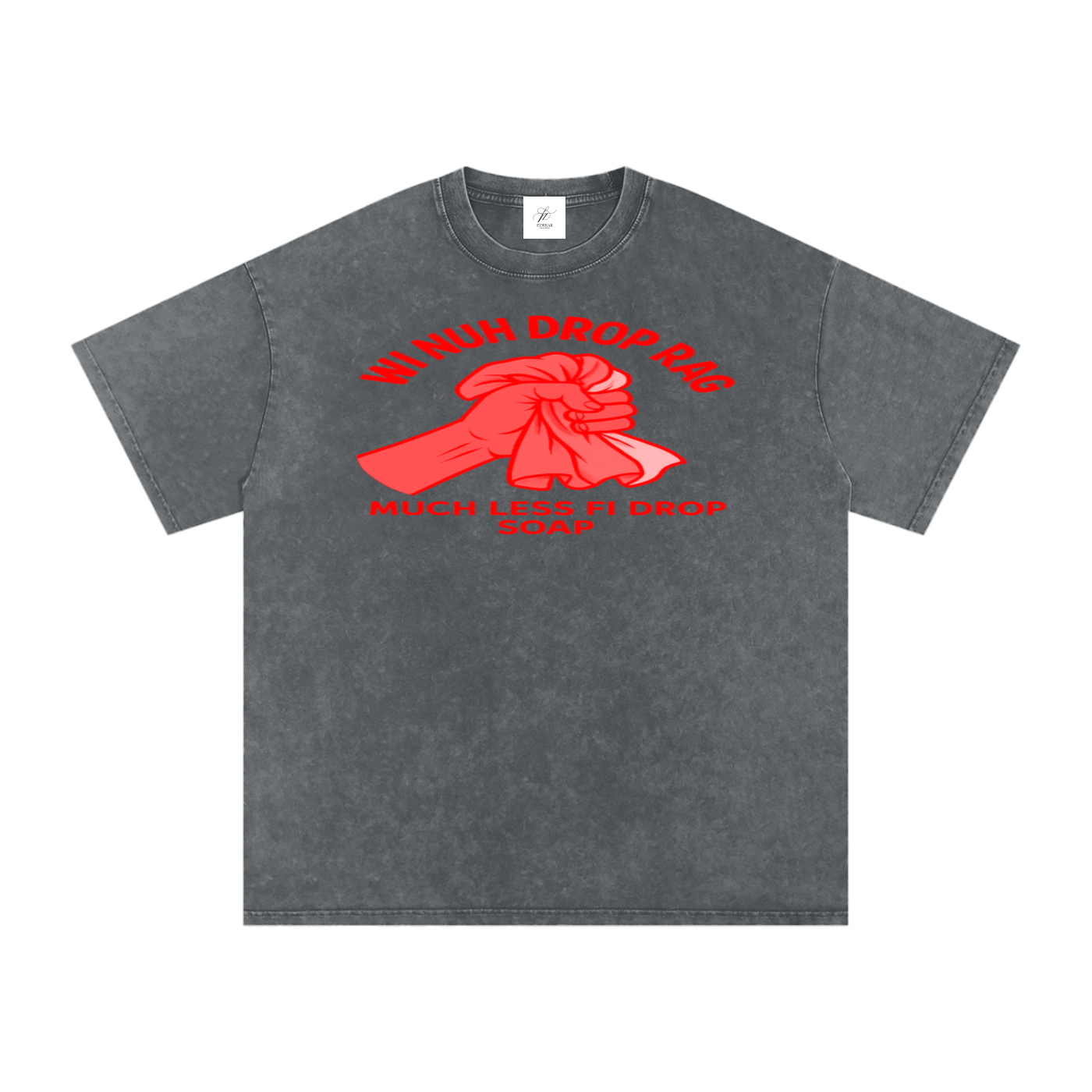 FZ Unisex Acid Wash Rag Oversize Tee
