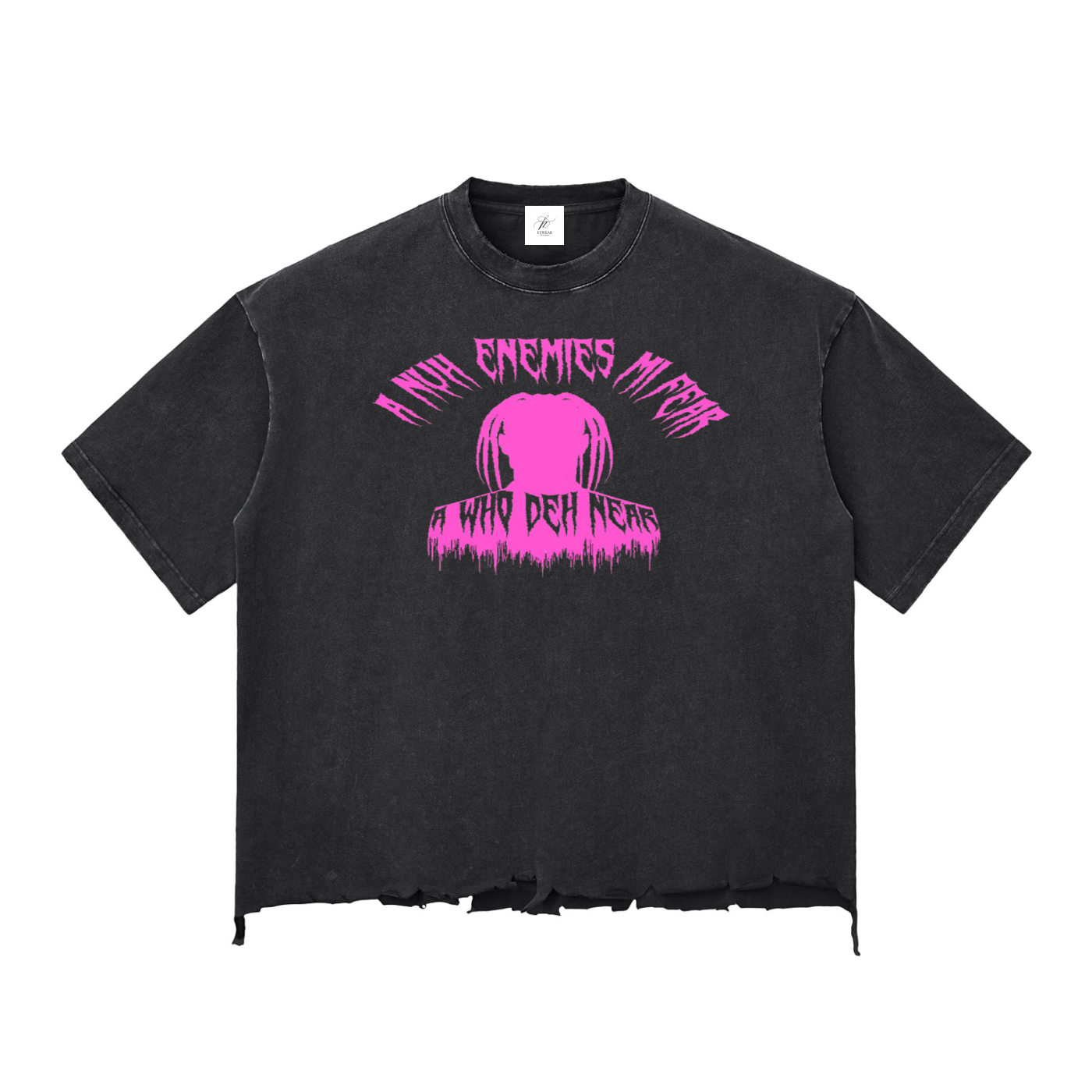 FZ Unisex Snow Wash Raw-Hem Tee